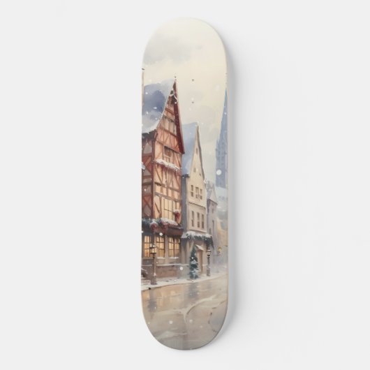 ヴィンテージクリスマスヴィレッジ通りホリデイ スケートボード (正面)