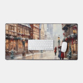 ヴィンテージクリスマスヴィレッジ通りホリデイ デスクマット (キーボード&マウス)