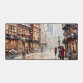 ヴィンテージクリスマスヴィレッジ通りホリデイ デスクマット (正面)