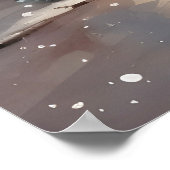 ヴィンテージクリスマスヴィレッジ通りホリデイ ポスター (角)