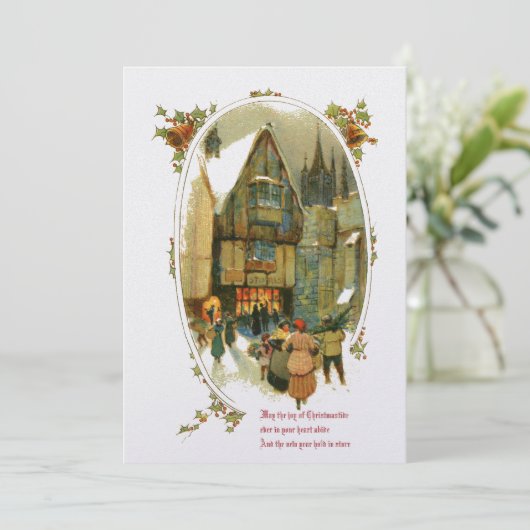 ヴィンテージクリスマスヴィレッジ シーズンカード (スタンド正面)