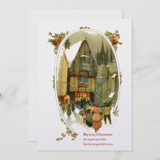 ヴィンテージクリスマスヴィレッジ シーズンカード (正面/裏面)