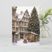 ヴィンテージクリスマスヴィレッジ シーズンカード (スタンド正面)