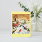 ヴィンテージクリスマスヴィレッジ シーズンポストカード (スタンド正面)