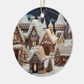 ヴィンテージクリスマスヴィレッジ セラミックオーナメント (左)