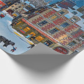 ヴィンテージクリスマスヴィレッジ ラッピングペーパー (角)