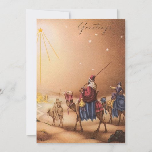 ヴィンテージクリスマス三賢王の男 シーズンカード (正面)