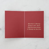 ヴィンテージクリスマス中世キリスト教クロスアート カード (内部)