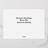 ヴィンテージクリスマス中世ライトアップスタイル 箔シーズンカード (裏面)