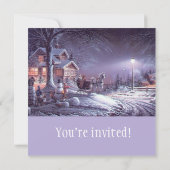 ヴィンテージクリスマス写真パーティー 招待状 (裏面)