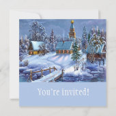 ヴィンテージクリスマス写真パーティー 招待状 (裏面)