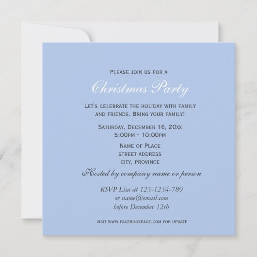 ヴィンテージクリスマス写真パーティー 招待状 (正面)