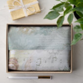 ヴィンテージクリスマス冬の天使のデクページの合唱団 薄葉紙 (ギフト)