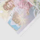 ヴィンテージクリスマス冬の天使のデクページの合唱団 薄葉紙 (詳細)