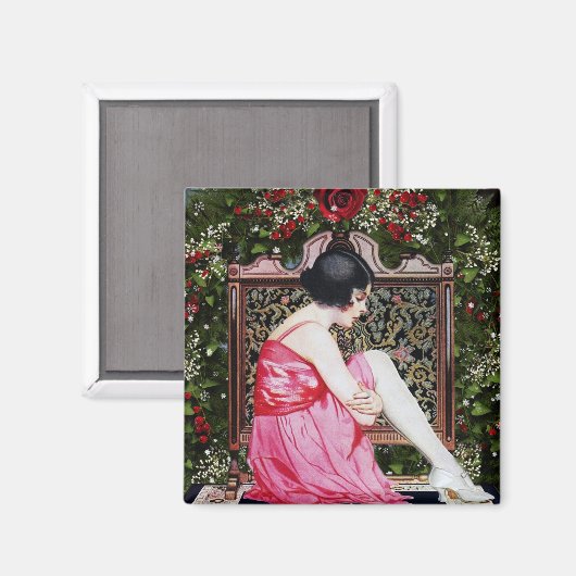 ヴィンテージクリスマス冷蔵庫用マグネット マグネット (正面/裏面)