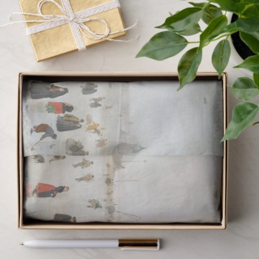 ヴィンテージクリスマス凍っていティッシュペーパーリバーアイス 薄葉紙 (ギフト)