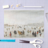 ヴィンテージクリスマス凍っていティッシュペーパーリバーアイス 薄葉紙 (クラフト)