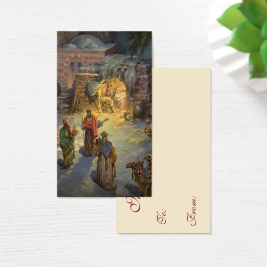 ヴィンテージクリスマス出生とVisiting Magi (デスク)