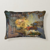 ヴィンテージクリスマス出生とVisiting Magi アクセントクッション (正面)