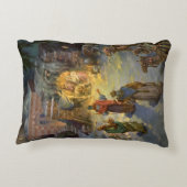 ヴィンテージクリスマス出生とVisiting Magi アクセントクッション (裏面)