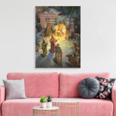 ヴィンテージクリスマス出生とVisiting Magi キャンバスプリント (インサイチュ (リビング))