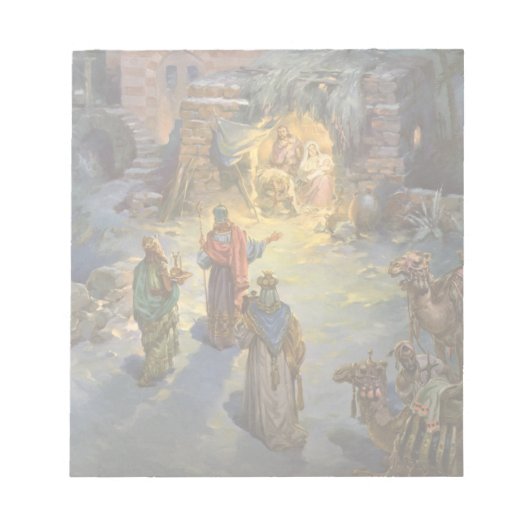 ヴィンテージクリスマス出生とVisiting Magi ノートパッド (正面)
