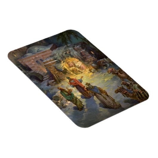 ヴィンテージクリスマス出生とVisiting Magi マグネット (右側)