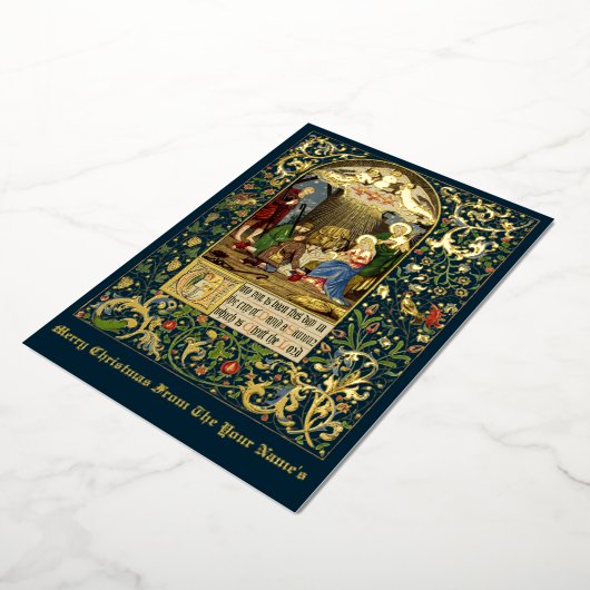 ヴィンテージクリスマス出生バイアルフレッド・クリスピン 箔シーズンカード (回転した状態)