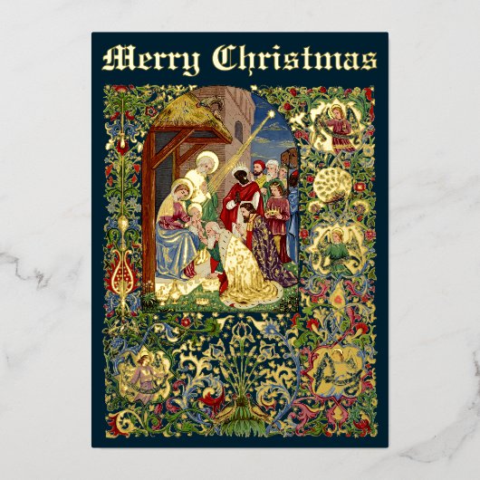 ヴィンテージクリスマス出生マジバイアルフレッド・クリスピン 箔シーズンカード (正面)