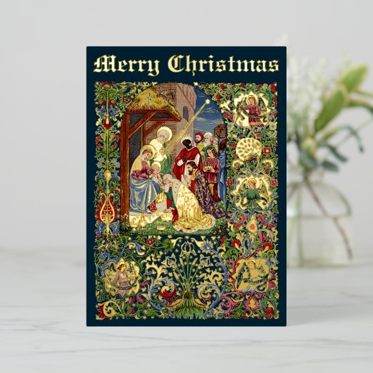 ヴィンテージクリスマス出生マジバイアルフレッド・クリスピン 箔シーズンカード (立ち正面)