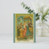 ヴィンテージクリスマス出生葉書 ポストカード (スタンド正面)