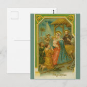 ヴィンテージクリスマス出生葉書 ポストカード (正面/裏面)