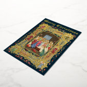 ヴィンテージクリスマス出生&エンジェルスby A. Crispin 箔シーズンカード (回転した状態)