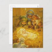 ヴィンテージクリスマス出生 シーズンポストカード (正面/裏面)