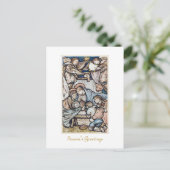 ヴィンテージクリスマス出生 ポストカード (スタンド正面)