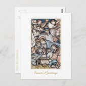 ヴィンテージクリスマス出生 ポストカード (正面/裏面)