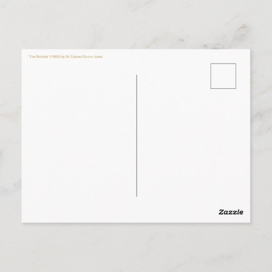 ヴィンテージクリスマス出生 ポストカード (裏面)