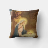 ヴィンテージクリスマス出生，マリヨセフベビーイエス クッション (裏面)