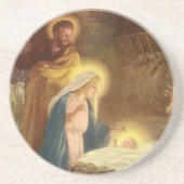 ヴィンテージクリスマス出生,マリヨセフベビーイエス コースター (正面)