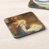 ヴィンテージクリスマス出生,マリヨセフベビーイエス コースター (左側)