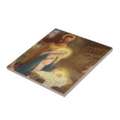 ヴィンテージクリスマス出生,マリヨセフベビーイエス タイル (側面)