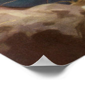 ヴィンテージクリスマス出生，マリヨセフベビーイエス ポスター (角)