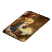 ヴィンテージクリスマス出生，マリヨセフベビーイエス マグネット (左側)