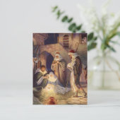 ヴィンテージクリスマス出生、3羊飼いとイエス シーズンポストカード (スタンド正面)