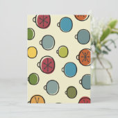 ヴィンテージクリスマス原子時代カラフルオーナメント 招待状 (スタンド正面)