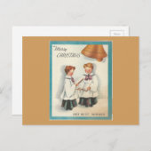 ヴィンテージクリスマス合唱団ボーイズ シーズンポストカード (正面/裏面)