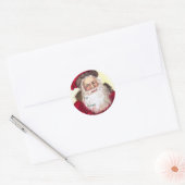 ヴィンテージクリスマス名タグ ラウンドシール (封筒)