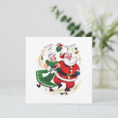 ヴィンテージクリスマス夫妻クロース踊り シーズンカード (スタンド正面)