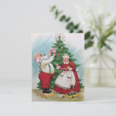 ヴィンテージクリスマス夫妻クロース シーズンカード (スタンド正面)