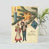 ヴィンテージクリスマス奇数ツリーオーナメント シーズンカード (スタンド正面)